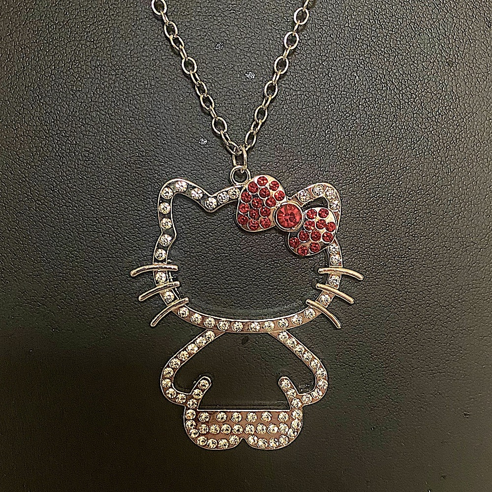 Sanrio Hello Kitty Sterling Silver Charm Pendant Necklace